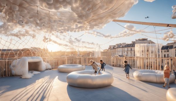 Un espace de jeux unique à la tête dans les nuages à Lyon Part-Dieu